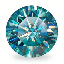 1~12ct Blau Grün VVS1 Rund