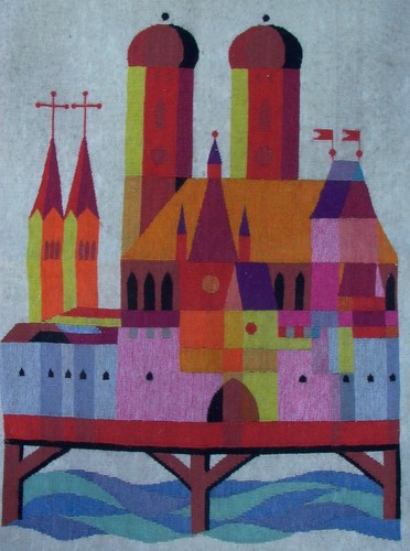 Art deco teppich wandteppich - -,