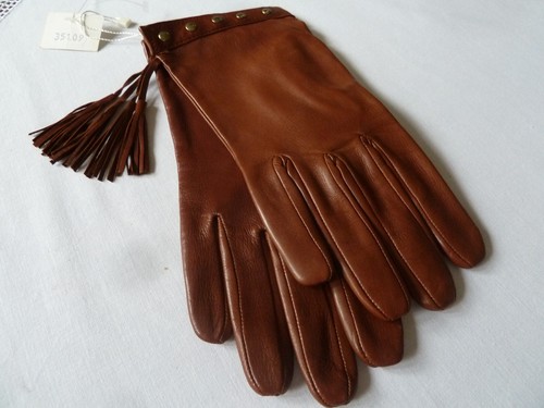 Paar damen lederhandschuhe - 1,