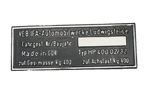 Typenschild anhänger blanco - anhänger,