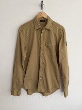 Belstaff Overshirt Shacket Langarmshirt hellbraun khaki Herren Medium