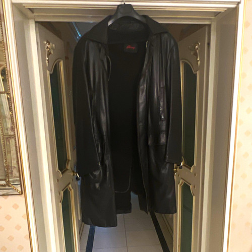 Brioni ledermantel schwarz - brioni,
