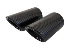 2x Auspuffblende Endrohr Carbon 70mm für 3er BMW E90 E91 E92 E93 Auspuff Blende