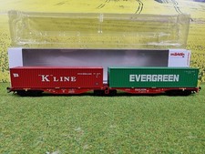 Märklin H0 47800 Doppel-Containertragwagen K Line Evergreen der DB AG OVP / X01