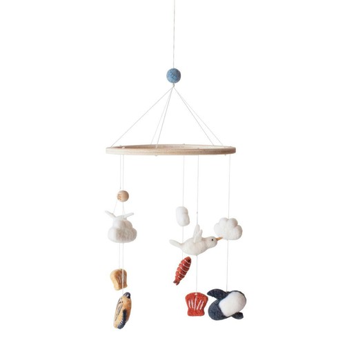 Sebra filz babymobile seven - sebra,