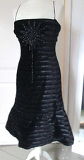 cocktailkleid samtkleid emporio armani AbendKleid S 36 S/ital42 schwarz glitzer