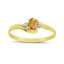 LXR 10k Gelbgold Oval Citrin