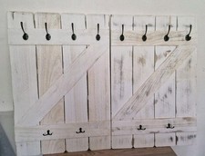 2x Wandgarderobe HWC-D13, 6 Haken 91x60cm, Garderobe Garderobenpaneel