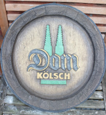 Fassboden Werbeschild  DOM Kölsch Kunststoff Holzoptik Brauerei Bierfaß Deko
