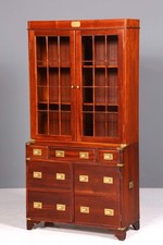 Wunderschöner Maritimer Vitrinenschrank Englischer Schrank echt Holz Bibliothek