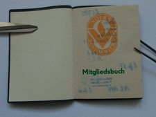 DDR Mitgliedsbuch der