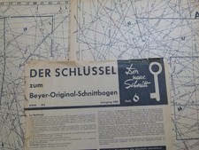 2 ori. Schnittmuster + Anleitung zu Modeheft Der Neue Schnitt von 1956 , Heft 6