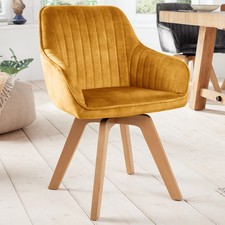 Drehbarer Samt Stuhl LIVORNO -