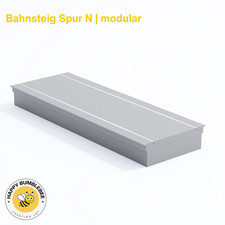 Modellbahn Bahnsteig Spur Z | modular, 3D-gedruckt | verschiedene Längen