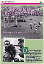 Fußball WM 1958 Sammlerkarte Weltmeister Brasilien Endspiel Finale 24x17 cm #45