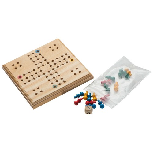 Ludo spiel aus holz - ludo,