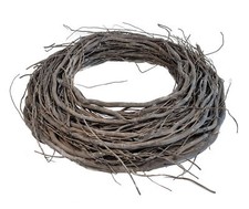 Deko Holz Türkranz - grau / 40 cm - Advents Tisch Weide Wand Fenster Kranz