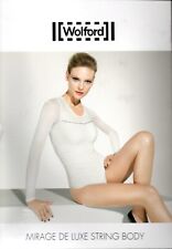 Wolford Mirage De Luxe String Body Biesengestrick und Swarovski Elemente SCHWARZ