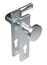 Türklinke/ Türbeschlag für Wohnungstür  Kurzschild 165 x 40mm Drücker/Knauf, PZ