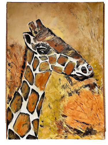 Acryl bild giraffe 50x70 - bild,