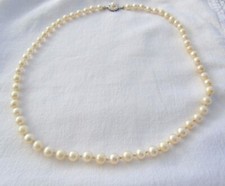 JKa J. Köhle Perlenkette Perle 5 mm mit 585er Weißgold Verschluss Kette 55 cm