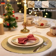 6er Set Tischsets Rund