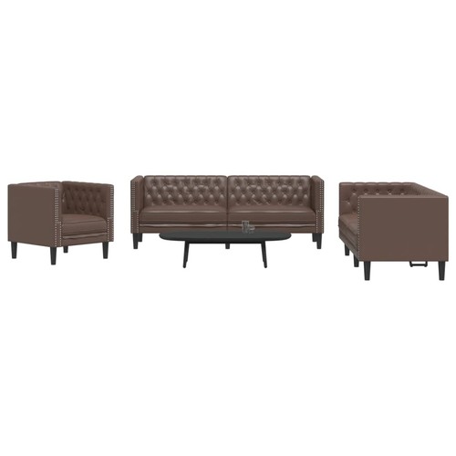 Tlg chesterfield sofa set - 3-tlg., chesterfield-sofa-set