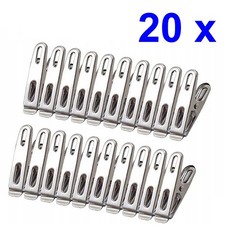 20x Edelstahl Wäscheklammern