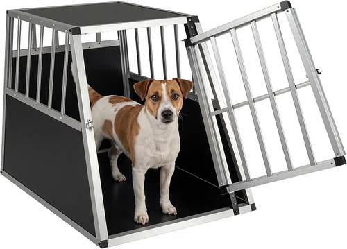 Gymax alu hundetransportbox - alu,