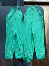 2x Lego Kidswear  Regenhose  Matschhose Latzhose Grün Gr 104 + 116