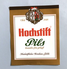 Altes Bieretikett , Brauhaus FULDA , Hochstift Pils , Fulda / Hessen #1479#