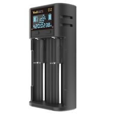 2 Slots USB LCD Smart Batterieladegerät für 18650 21700 26650 AA AAA Nimh