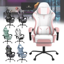 Gaming-Stuhl Bürostuhl Höhenverstellbar PC Schreibtischstuhl mit Massagefunktion