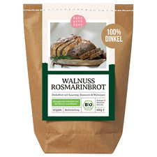 Bio Walnuss Rosmarinbrot Brotbackmischung | Brot für Ofen und Brotbackautomat