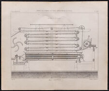 1878 - Kartoffelreibe - Alte Chemiegravur - Stärke