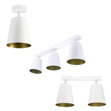 Deckenstrahler Weiß Gold aus