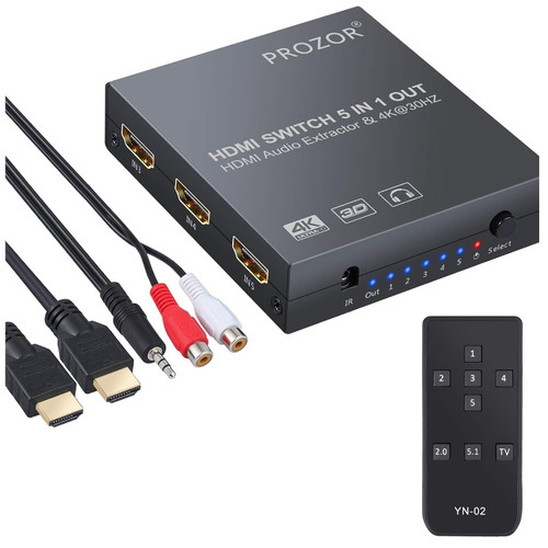 Hdmi 5x1 umschalter audio - hdmi,