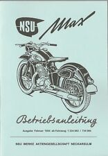 Betriebsanleitung NSU Max,  A 5, 