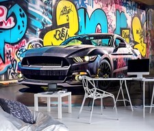 Fototapete Kinderzimmer Junge Auto Graffiti Kinder VLIES TAPETE XXL + KLEISTER