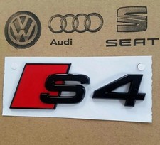 Audi S4 Schriftzug Emblem Logo Schwarz Aufkleber S-line Heckklappe 36x105mm