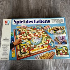 Spiel des Lebens MB Spiele hellblau 70er/80er retro