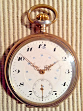 silberne antike Herren Taschenuhr, ca. 1910, läuft, pocket watch