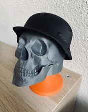 Totenkopf Skull Stahlhelm Kappe AHK Anhängerkupplung Schutzkappe Abdeckkappe