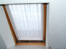 Weiß Scheibengardinen glatt B 120cm Spanngardine H 120cm Dachfenster Gardine 