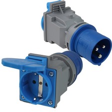 Adapterstecker Adaper CEE auf Schuko 230V Kupplung Wohnwagen Wohnmobil Caravan