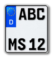 1 x Motorrad Kennzeichen | 180 x 200 mm | Motorradkennzeichen