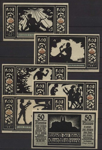 17056 6 x notgeld - 6,