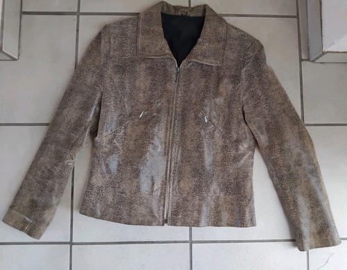 Damen lederjacke schlangen leo - damen,
