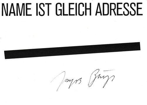 Joseph beuys handsigniert - beuys, pk