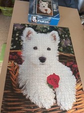 Complete Ravensburger FLOKATI white dog Westhighland Terrier Hund Puppy 2002 